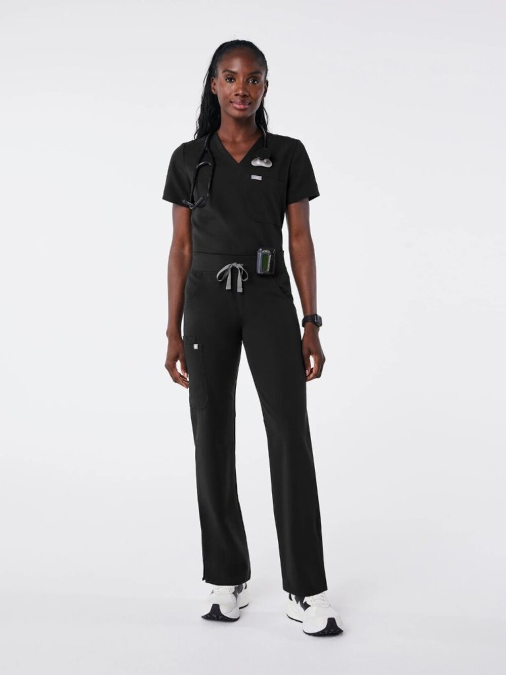 Figs Womens Kade Cargo Scrub Pants NWT Black Large Tall Healthcare Workwear